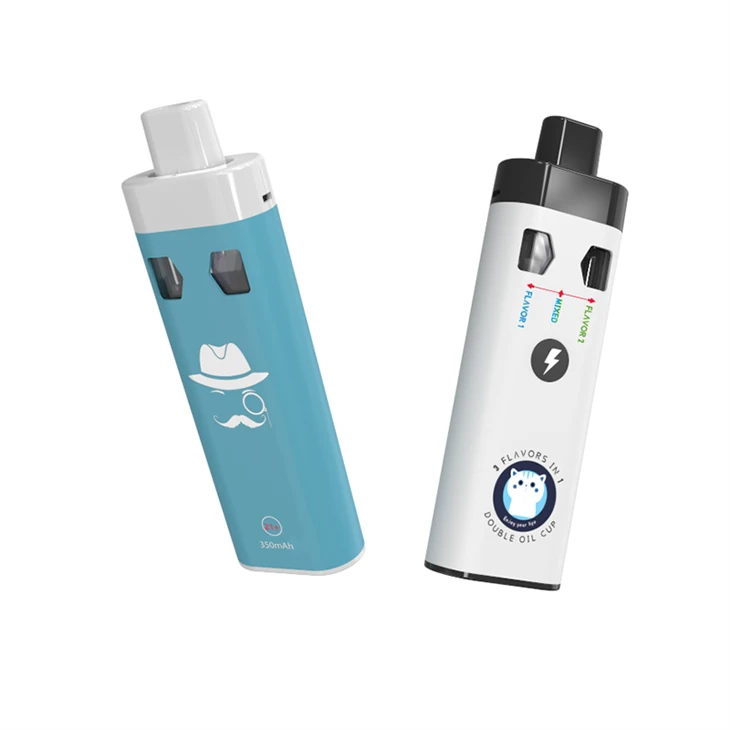 California NY Selling No.1 1+1ML&2+2ml 4G Dual Chamber Disposable Vape Device DV40A For CBD Delta-8, Delta-9, HHC Liquid Diamond