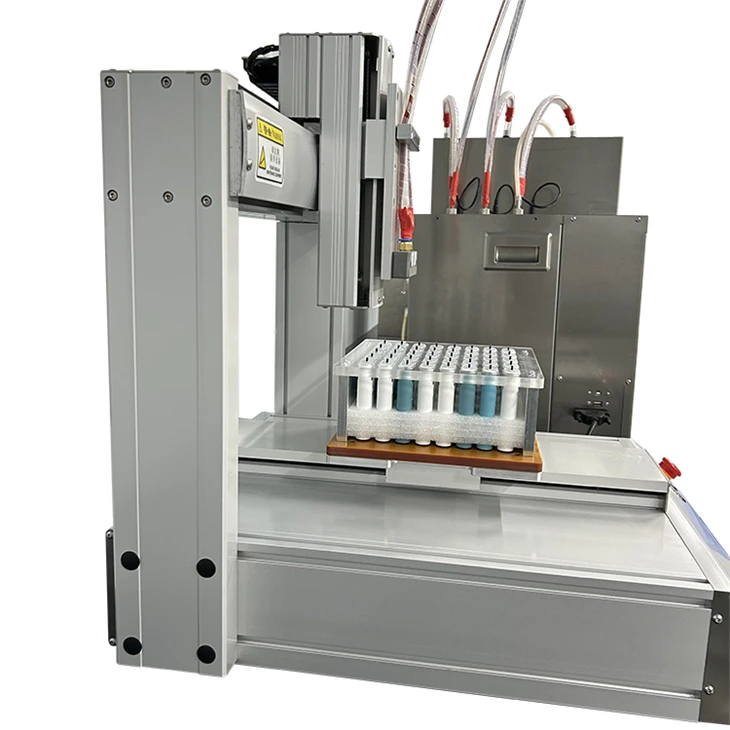 Multi-flavors Fill Oil Machine High Speed Of The 3 Heads Pre-Rolls Vape Cart Oil Fully Automatic Thick HHC Honey Oil Filling Machine - Multi-flavors Distillate Oil Filling Machine