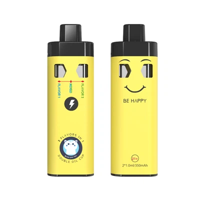 인기 있는 1ml+1ml 2G 듀얼 챔버 증류 일회용 베이프